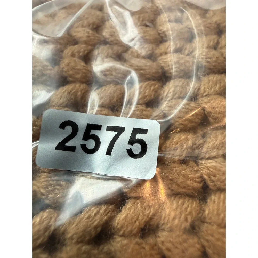 J.Crew Camel Brown Chunky Ribbed Knit Infinity Scarf E4020 Acrylic